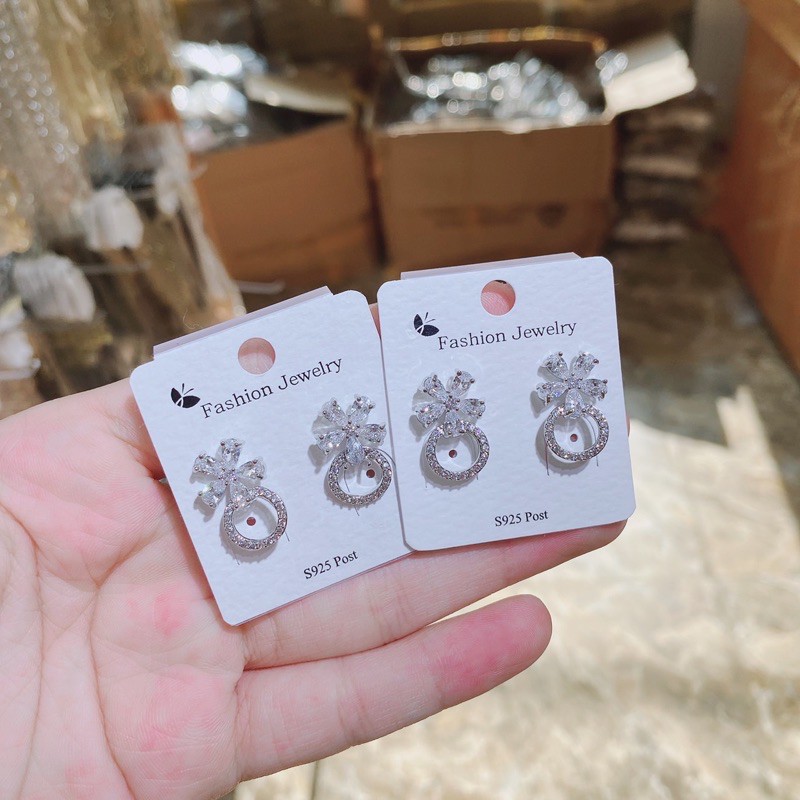 Khuyên bạc 925 đa’ hoa