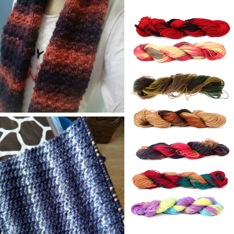 Cuộn Len Đan Sợi polyester 50g Nhiều Màu Sắc