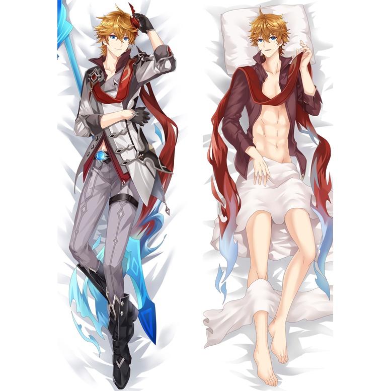 Vỏ Gối Hai Mặt In Hình Anime Genshin Impact Ajax Childe Tartaglia Dakimakura