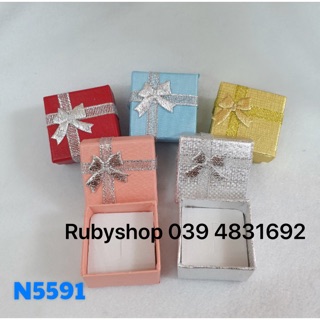 Combo 24 hộp giấy nhiều màu đựng nhẫn, quà tặng