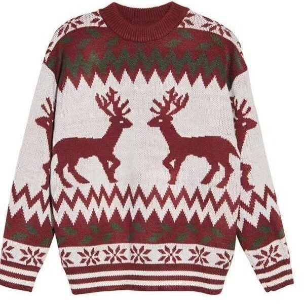 Áo Sweater Dệt Kim Dáng Ôm Thời Trang Thu Đông Phong Cách Hàn Quốc Cho Nam Và Nữ