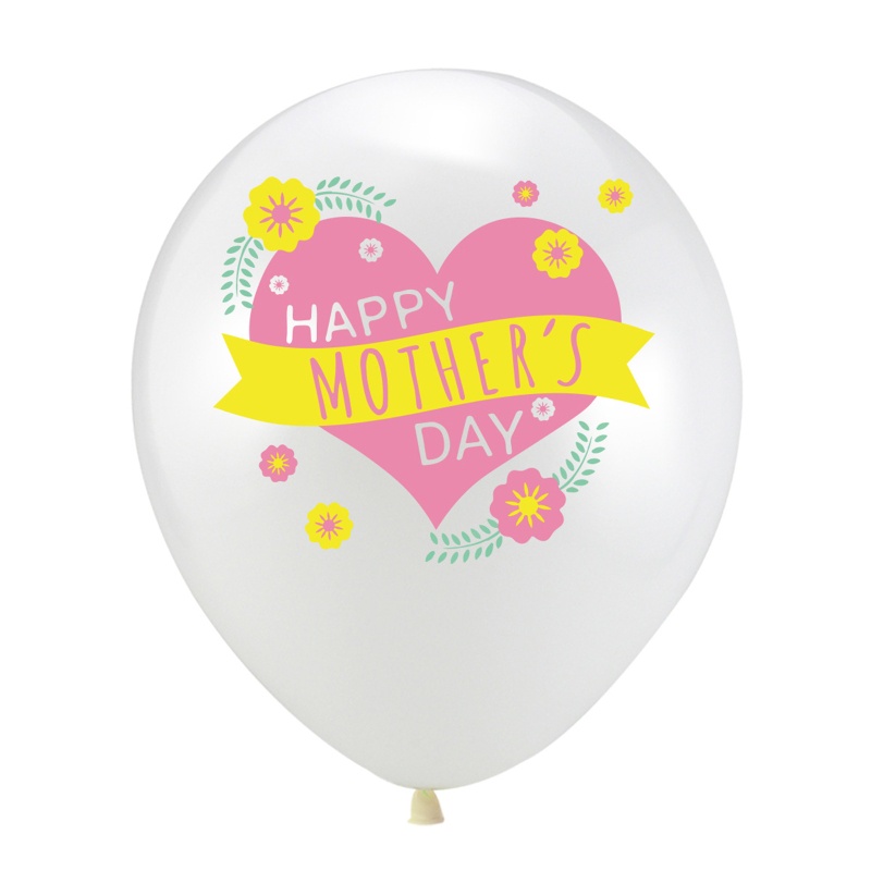 Banner Chữ Happy Mother 'S Day Bằng Latex Hình Trái Tim Trang Trí Bánh Kem