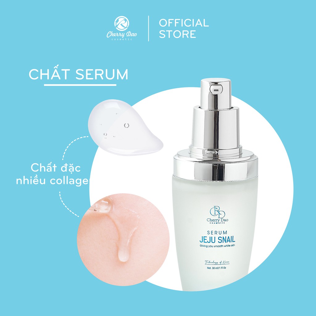 Serum Jeju Snail CRD tinh chất ốc sên dưỡng trắng da mặt - se khít lỗ chân lông, chống lão hoá da 30ml