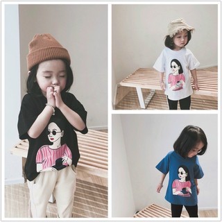 Áo phông cottong hình cô gái