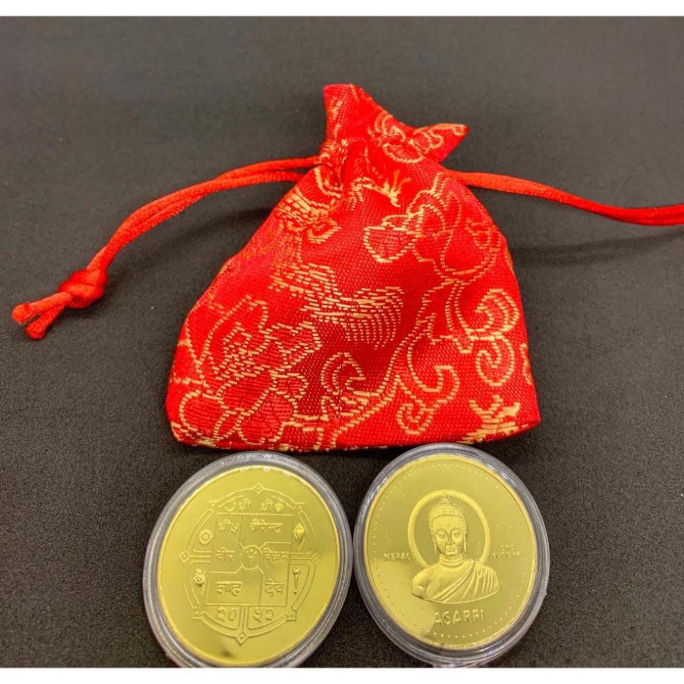 Tiền Xu Hình Phật Thích Ca Nepal Túi May Mắm | BigBuy360 - bigbuy360.vn