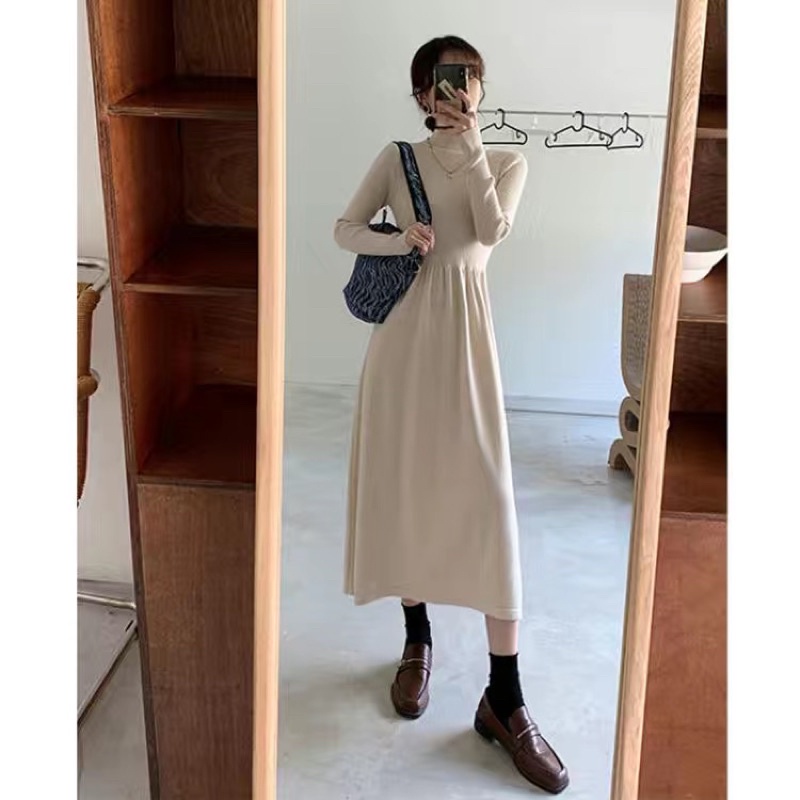 FREESHIP ❗️ ĐẦM THUN TAY DÀI MÀU BASIC