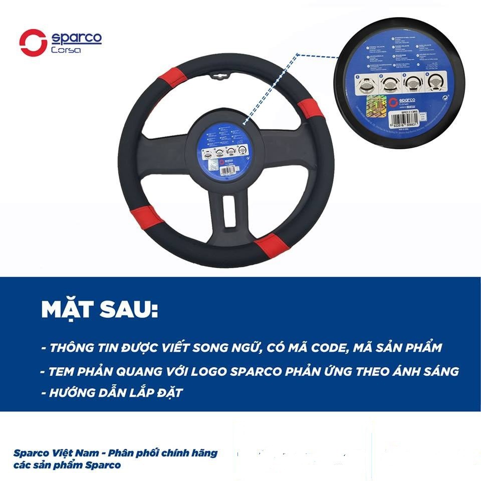 Bọc vô lăng Sparco chính hãng cao cấp