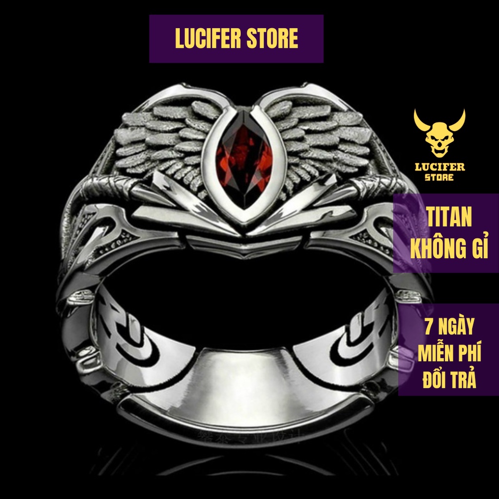 Nhẫn Nam Bạc Đẹp Cá Tính Unisex HipHop Basic Ngầu Trơn Nam Hoit Ring Lucifer Store Nhẫn Titan Không Gỉ - Hoit Ring