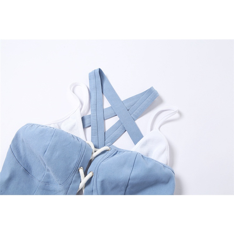 Áo hai dây phối ren thời trang quyến rũ cho nữ