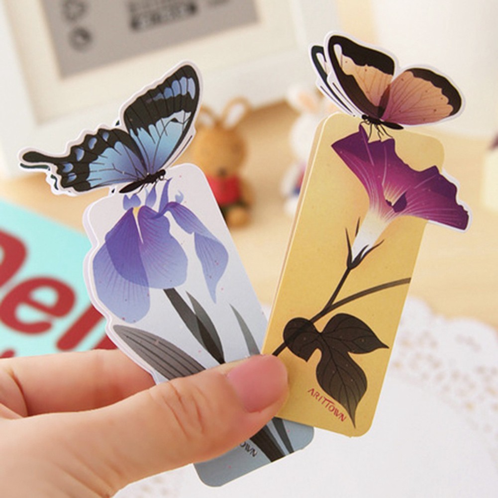 Bộ 10 kẹp giấy đánh dấu sách hình bướm xinh xắn