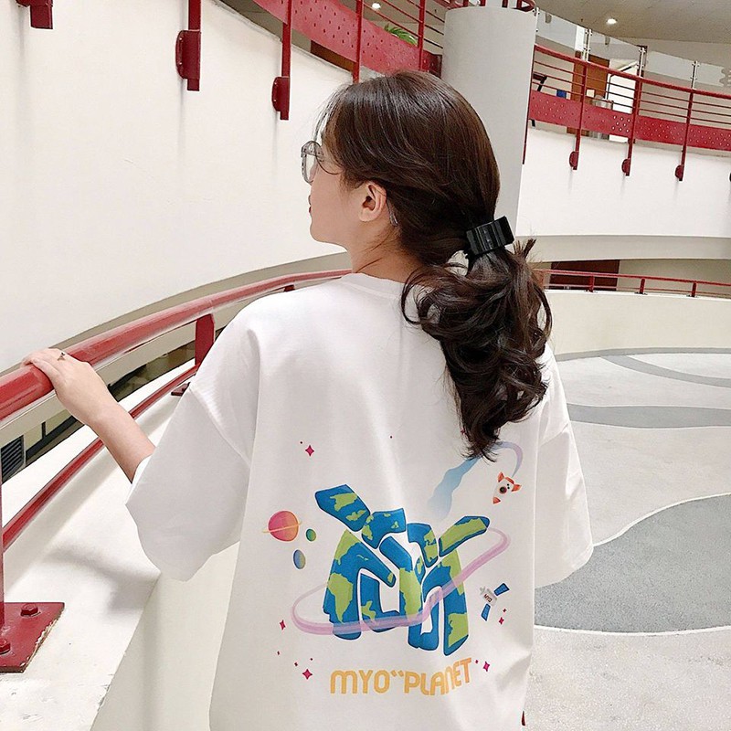 Áo Oversize Nam MYO Vải Cotton In Hình Planet Tee