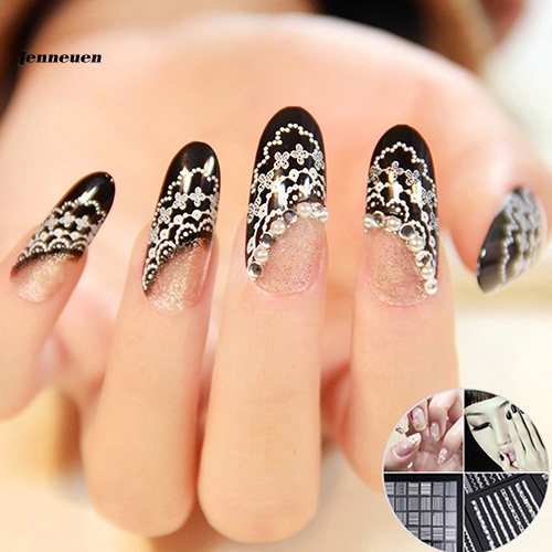 [Hàng mới về] Bộ 30 tấm hình dán họa tiết ren 3D trang trí móng tay nghệ thuật