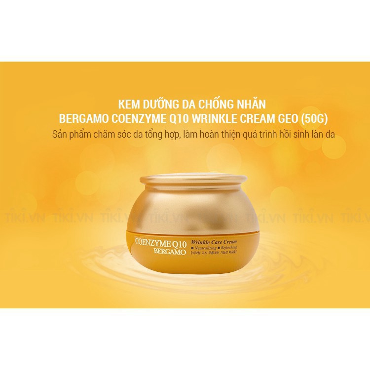 [CHINH HÃNG] Kem dưỡng da chống nhăn Bergamo Coenzyme Q10 Wrinkle Cream 50g - Hàn Quốc