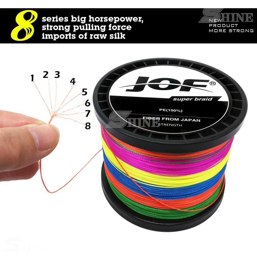 Cuộn Dây Câu Cá Bện 8 Sợi PE 100M 150M 300M 500M 1000M
