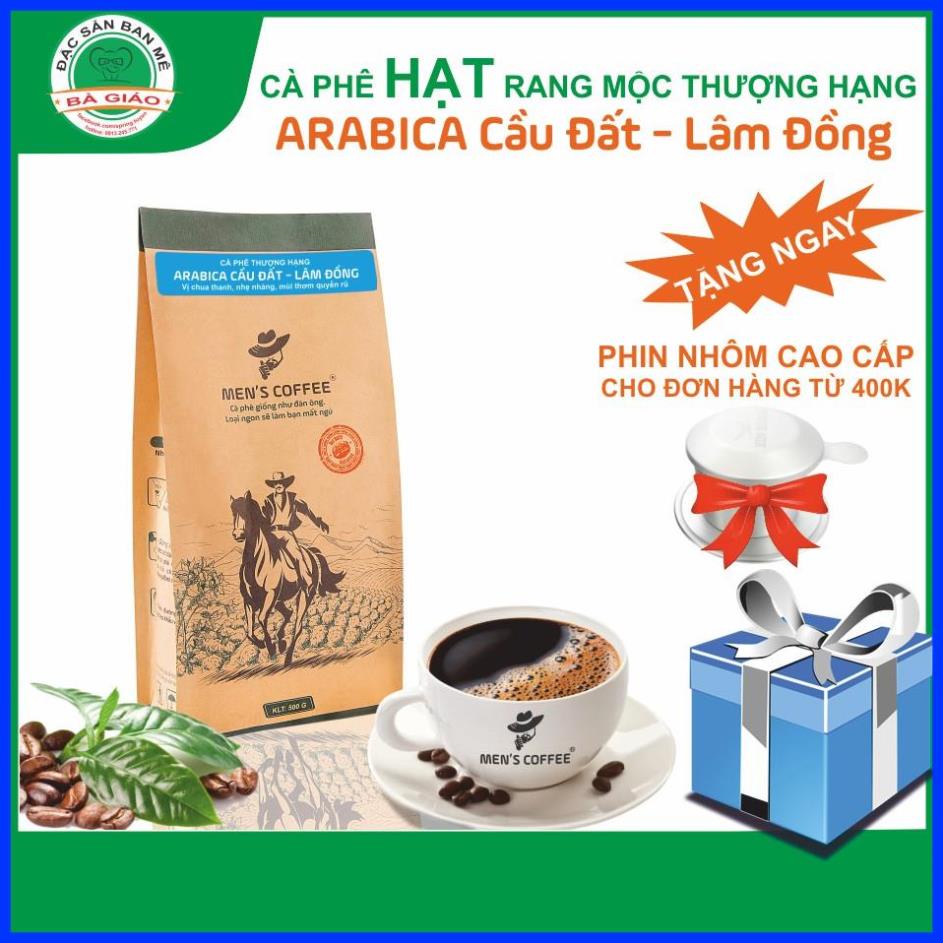 Cà Phê HẠT Men's Coffee - Dòng ARABICA Đặc Sản Cầu Đất - Lâm Đồng (gói 500gr)