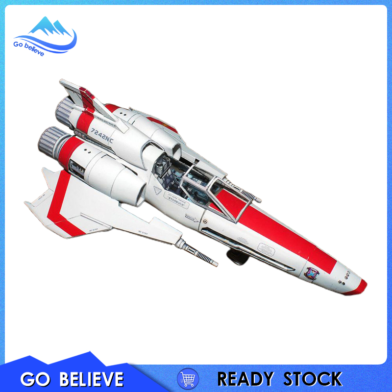 [Go believe]Battlestar Galactica Viper MK2 3D Model Kit Replica Spaceship DIY Handmade