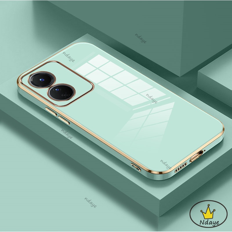 Ốp Lưng VIVO Y02S Y16 Y21 Y15S Y01 Y15A Y21S Y33T Y33S T1X Y20 Y20S Y12S Y12A Y35 2ZB Ốp Điện Thoại Viền Thẳng Màu Macaron Cho NDYZB