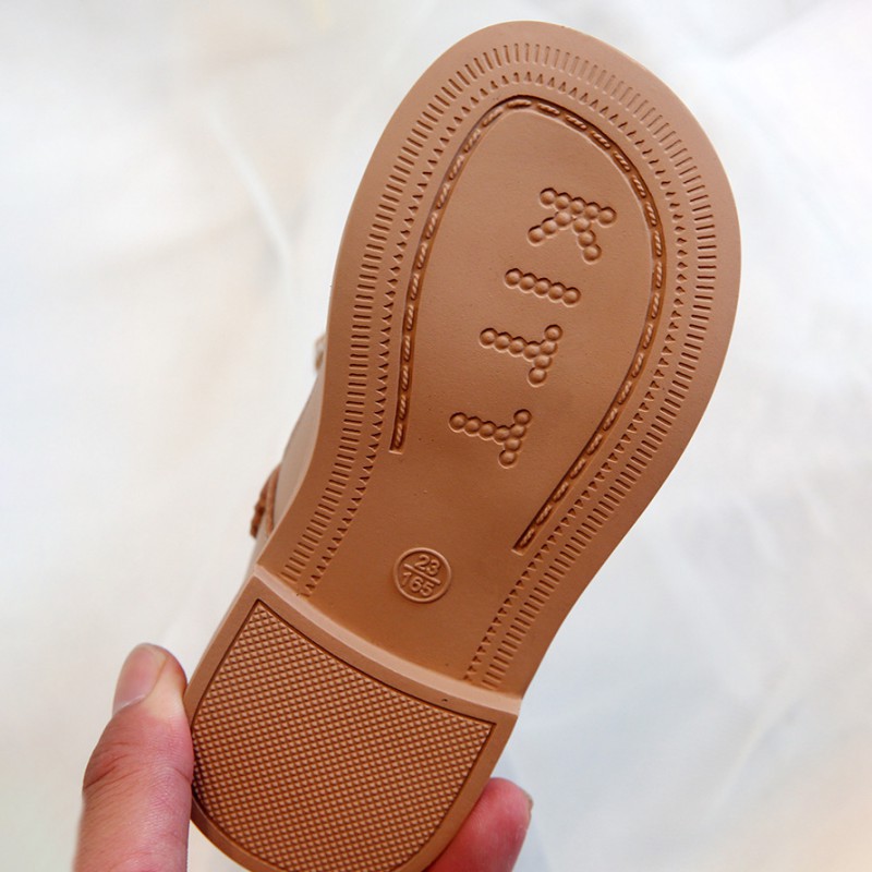 Giày búp bê đính nơ tinh tế đế mềm chống trượt thời trang cho bé gái phong cách Hàn Quốc