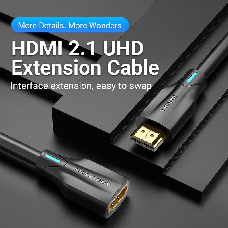 Dây cáp nối dài HDMI 2.1 Vention dùng nối dài 8k Cho Xbox Ps4 Pro T