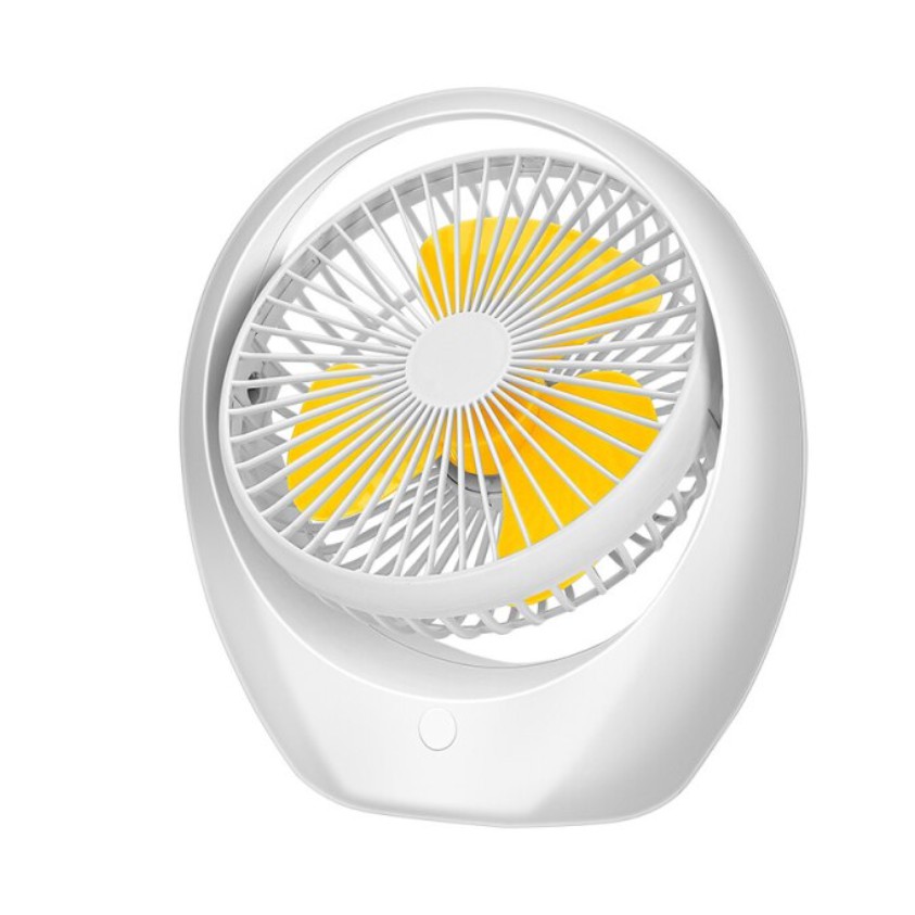 Quạt Tích Điện Để Bàn Văn Phòng Và Giường Trẻ Em 3 Tốc Độ Gió - Đường Kính 20 Cm - Siêu Êm - Cắm Cổng USB Tiện Lợi