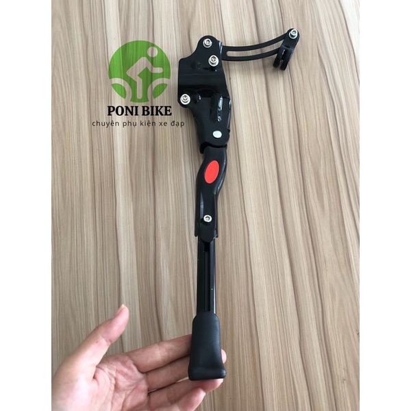 Chân chống nhôm xe đạp thể thao, địa hình - thay đổi được kích thước, có ốp bắt vào sườn