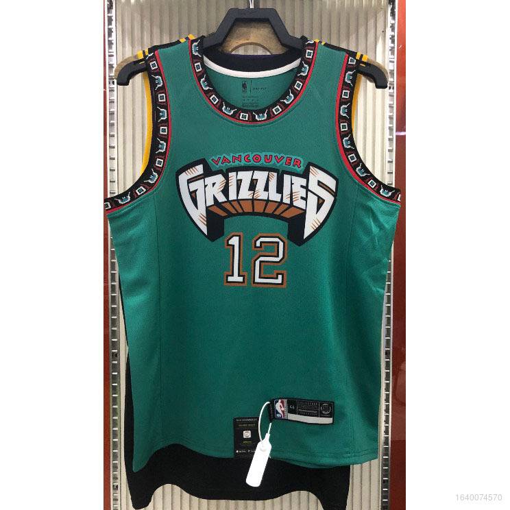 Áo thun thể thao Jersey Memphis Grizzlies No.12 Ja Morant màu xanh lá size lớn năng động chất lượng cao