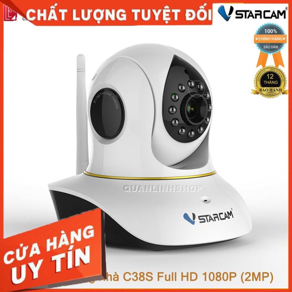 (giá khai trương) Camera giám sát IP Wifi hồng ngoại ban đêm Vstarcam C38S Full HD 1080P 2MP