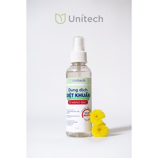 Dung dịch xịt khử khuẩn Unitech 120 mL – Công nghệ nano Bạc, sử dụng trực tiếp