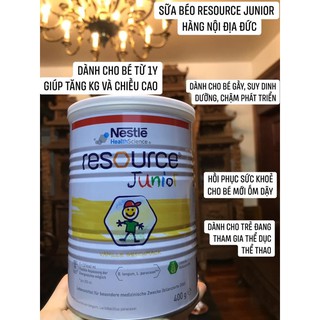 (Date 3/2024) Sữa béo Đức Resource Junior hộp 400g