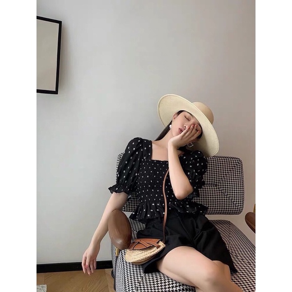 Set áo bi tay bồng kèm quần - Dory.Clothing [Freeship] - chất cực đẹp áo chun eo co giãn | BigBuy360 - bigbuy360.vn