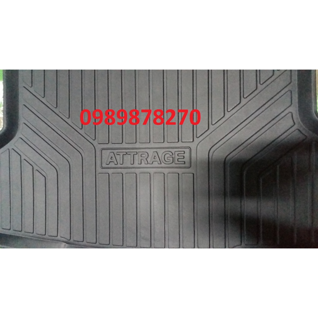 Thảm lót cốp nhựa dẻo xe Mitsubishi Attrage 2014 đến 2021 ( mẫu theo đợt hàng về)