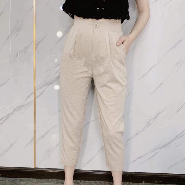 Quần Baggy Đũi  Khuy