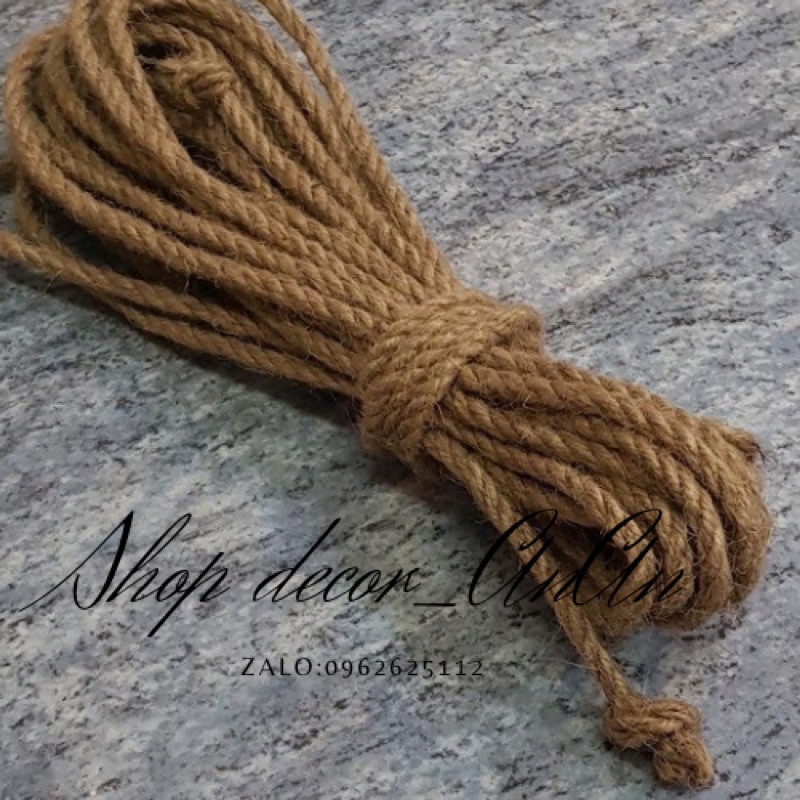 Dây thừng trang trí làm từ sợi gai 4mm-decor trang trí vintage
