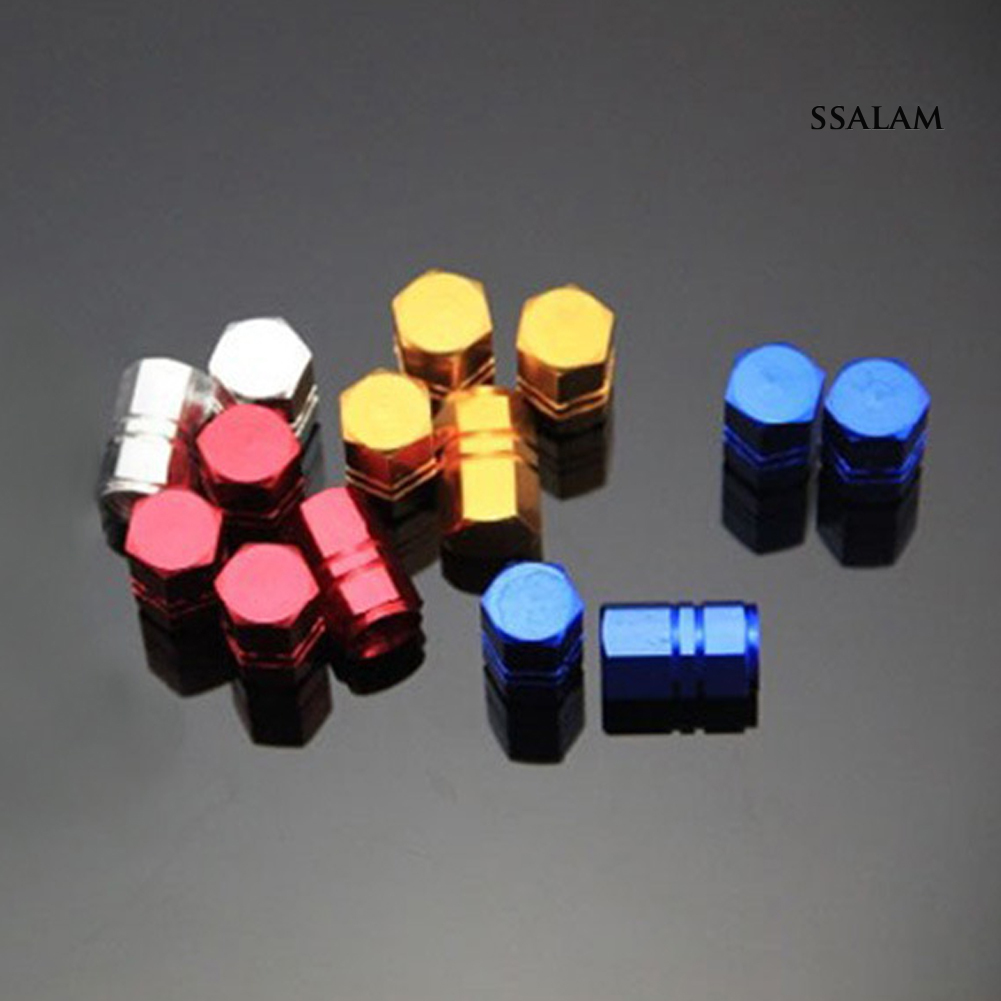 Set 4 Nắp Van Hơi Lốp Xe Ô Tô / Xe Tải Bằng Nhôm