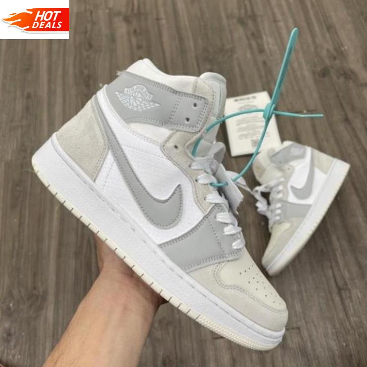 giày Jordan paris xám trắng cao cổ hight cao cấp : ) vi ! $