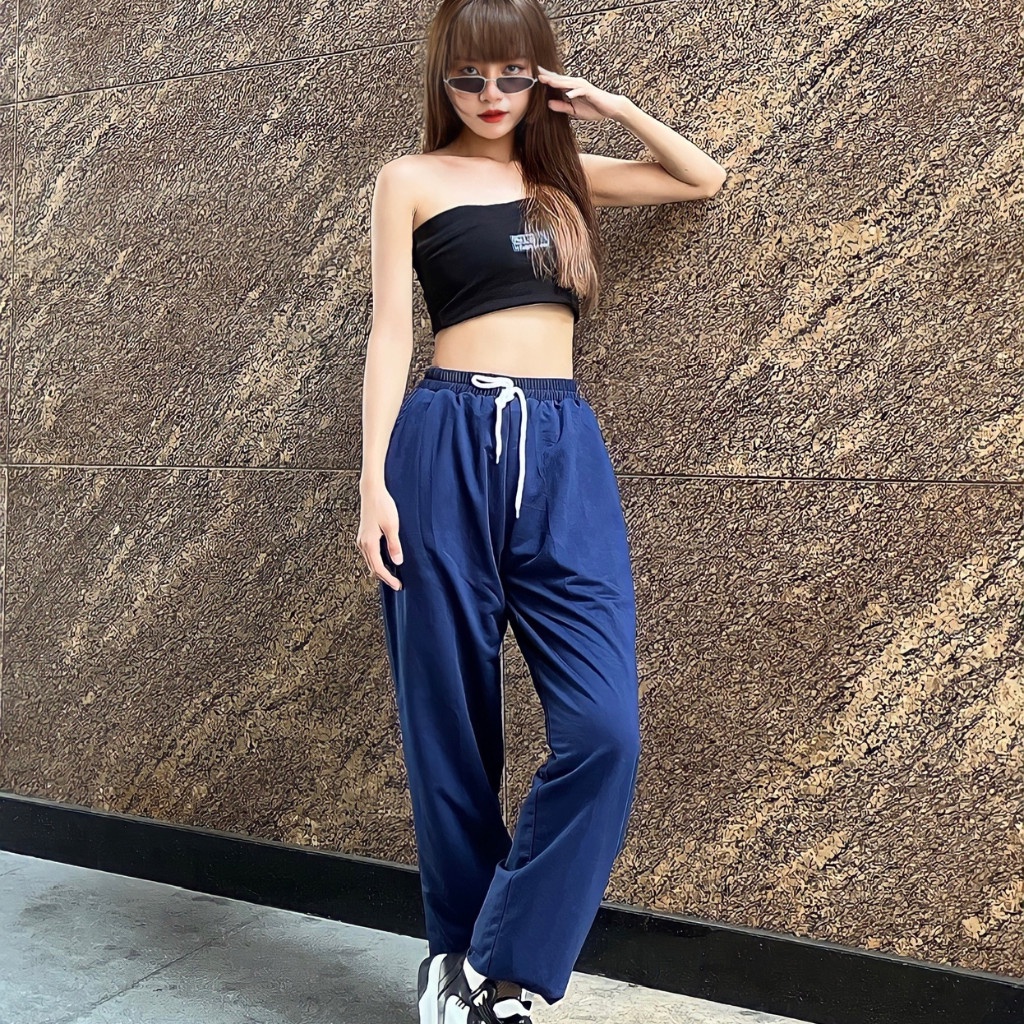 Quần Jogger Nữ Trơn Màu Xám Chuột Bom House Ulzzang Unisex