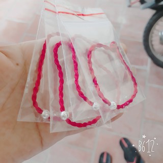 Combo 100 vòng chỉ đỏ mix bi bạc ta