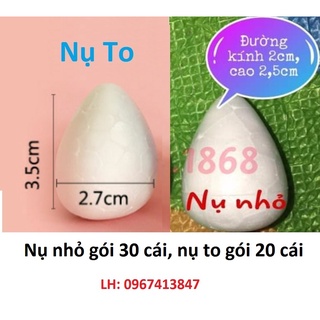 Nụ hồng xốp, lõi xốp làm lõi hoa hồng và răng rồng (1 túi)