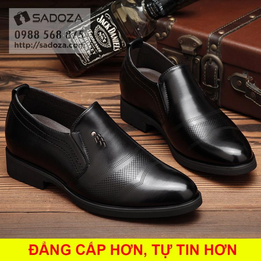 Giày Tăng Chiều Cao Nam Đen Công Sở Hàn Quốc SADOZA Giày Lười Nam Đẹp Giá Rẻ Tại Hà Nội GD45 po