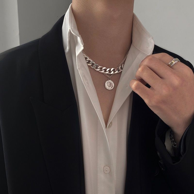 vòng cổ Hai Lớp Phong Cách Hip Hop Thời Trang