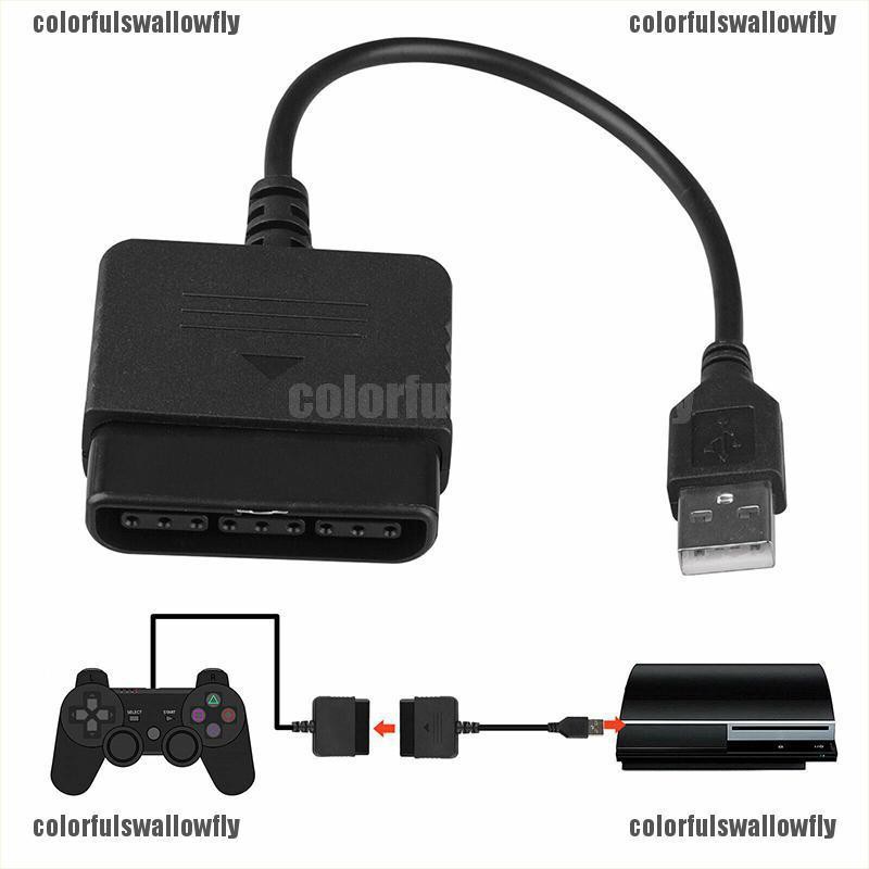 Colorfulswallowfly For PS2 to PS3 Controller Adapter PlayStation 2 to USB Cable for PC PlayStation3 CSF