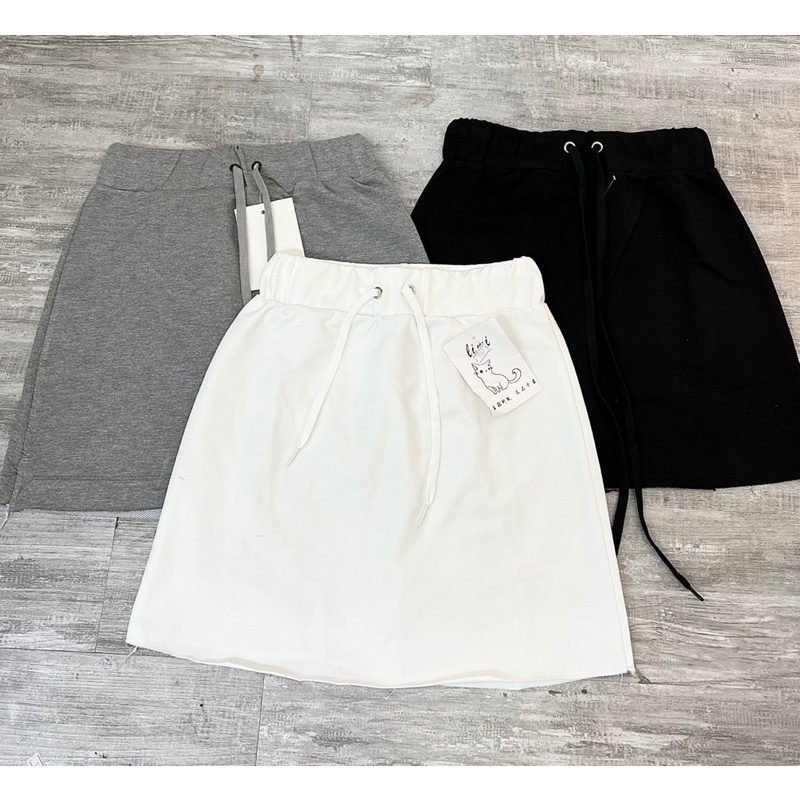 [Ảnh thật/Video]Chân váy Da Cá phong cách thể thao Hàn quốc tôn dáng Chân váy hai lớp hàn quốc