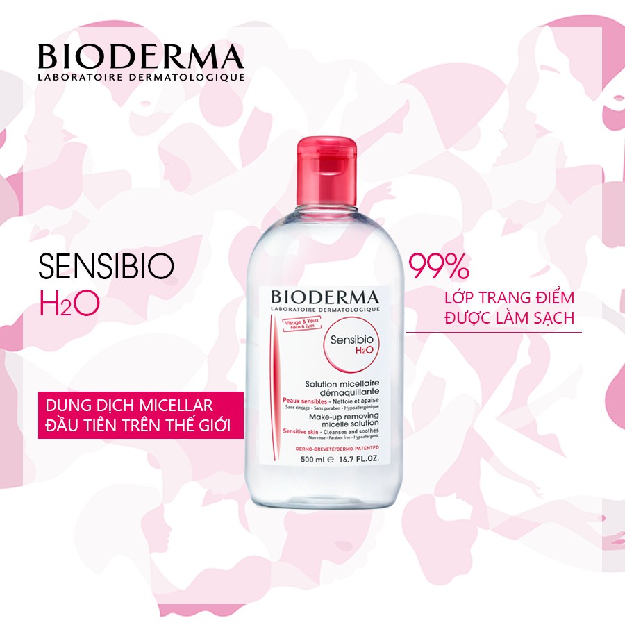 Nước tẩy trang Bioderma H20 dành cho da dầu Sebium, dung dịch cho da nhạy cảm Sensibio 100ml Pháp - Trung Đông Pharmacy