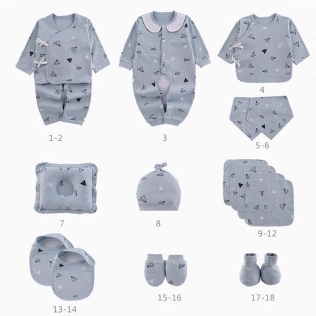 Set sơ sinh 18 món