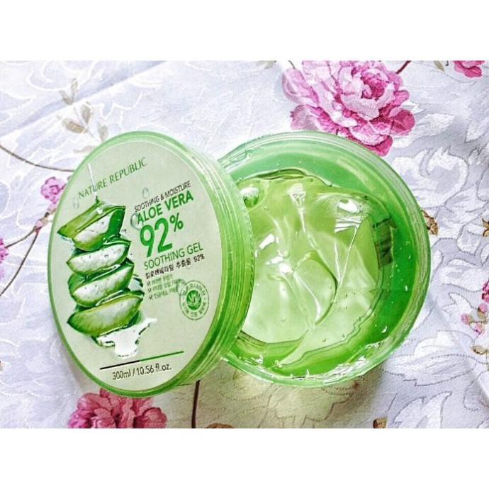 [CHÍNH HÃNG] Gel Lô Hội Nature Republic Aloe Vera 92% Soothing Gel 300ml