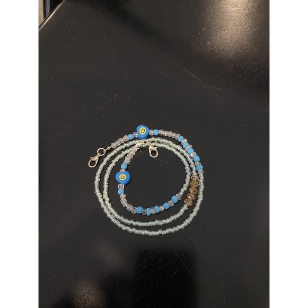 Dây đeo khẩu trang xanh tim cười