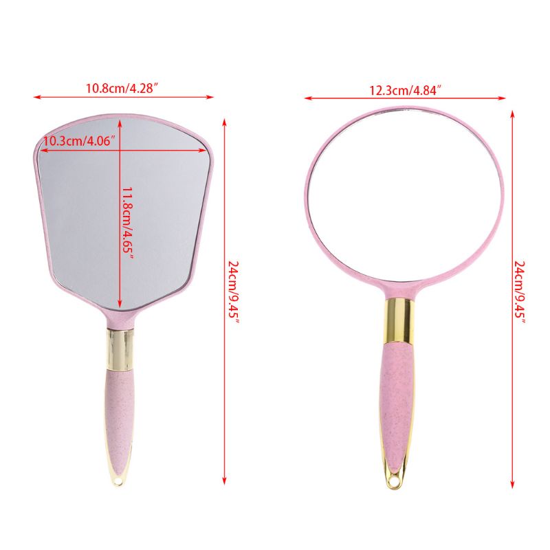 Youyo Gương Trang Điểm Cầm Tay Hình Chữ Nhật Bằng Nhựa Phong Cách Retro Vintage Dễ Thương