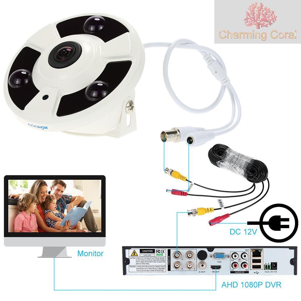 CTOY KKmoon® HD 2000TVL 1080P 1.7mm Fisheye 360° Panoramic Security CCTV Camera Home Surveillance PAL System | BigBuy360 - bigbuy360.vn