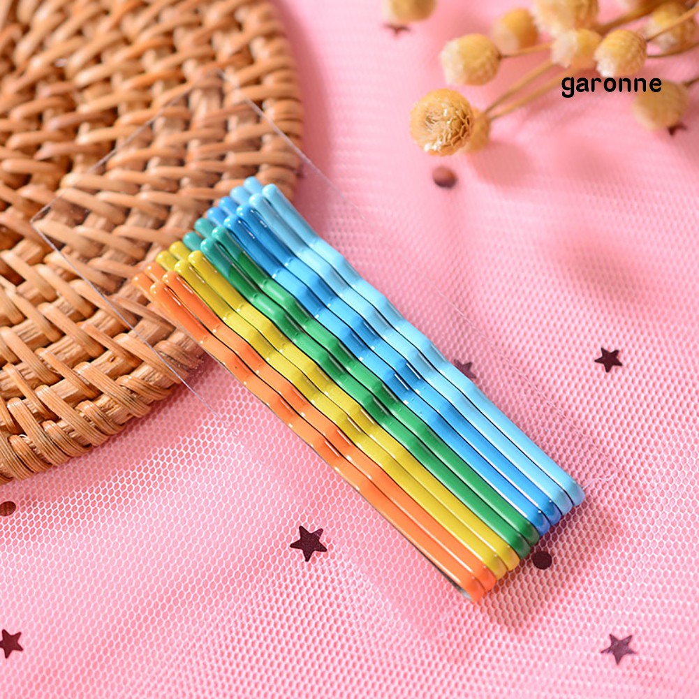 Set 10 Kẹp Tóc Nữ Màu Sắc Cầu Vồng Xinh Xắn