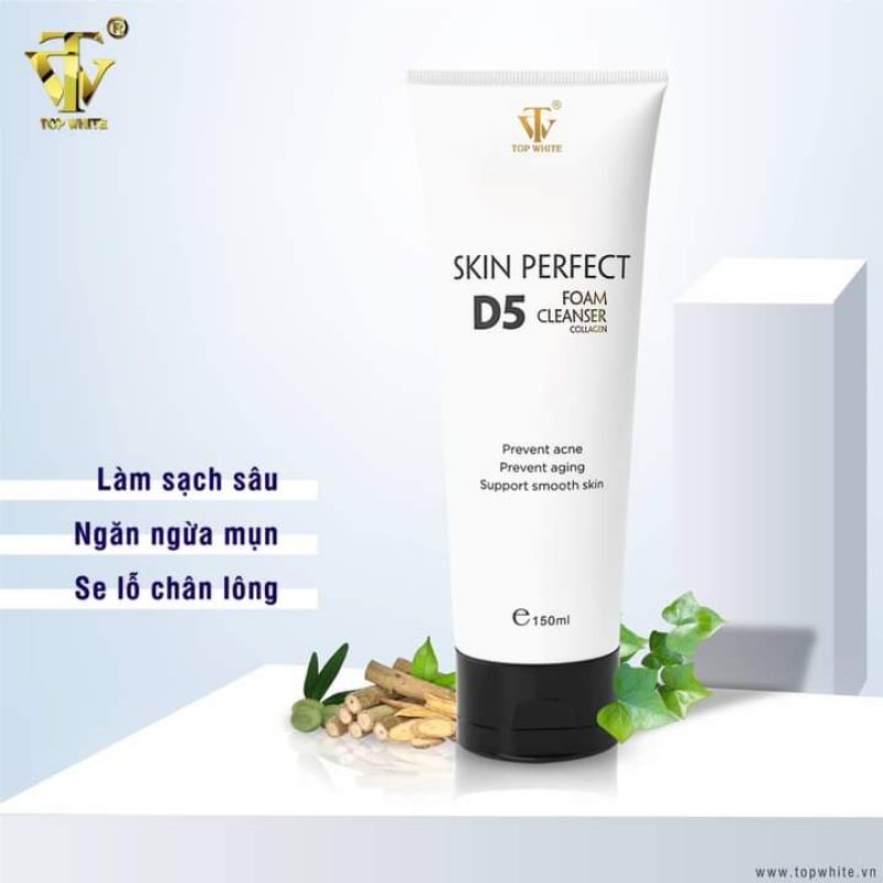 Top white Skin Perfect D5 mẫu mới nắp đen